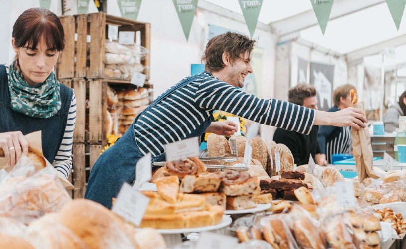 Bakery stall at Great Bath Feast